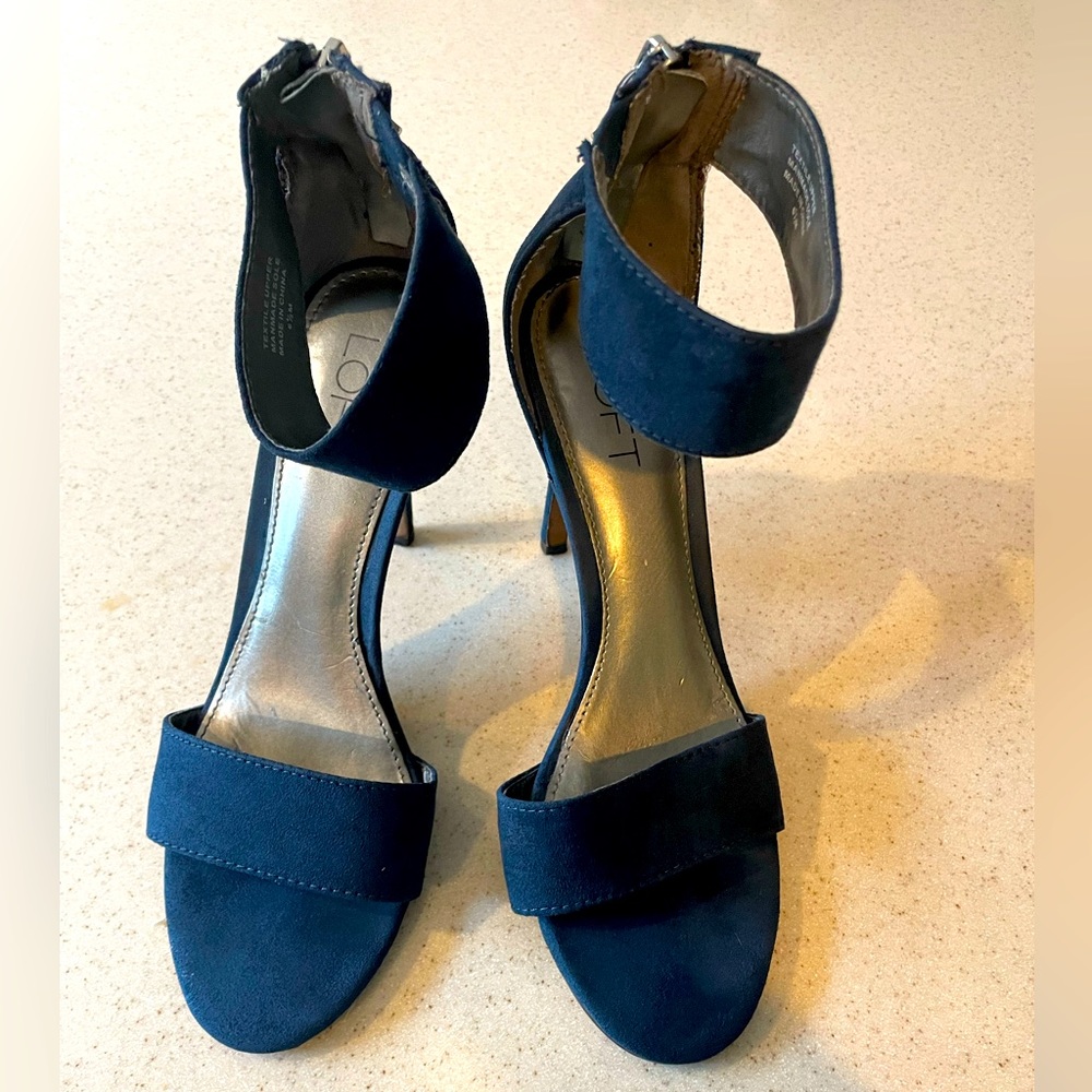 LOFT Women's Navy Heeled Sandals